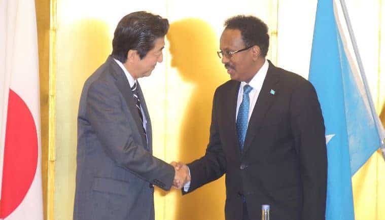 Madaxweynaha Somalia iyo Ra’iisal wasaaraha Japan oo kulan gaara ku yeeshay Magaalada Tokyo
